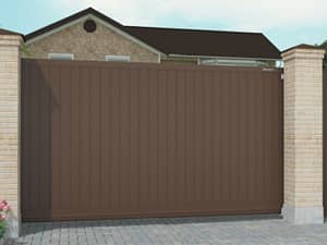 Купить уличные ворота со сдвижным открыванием в Актобе